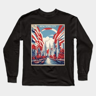 New York United States of America Tourism Vintage Poster Long Sleeve T-Shirt